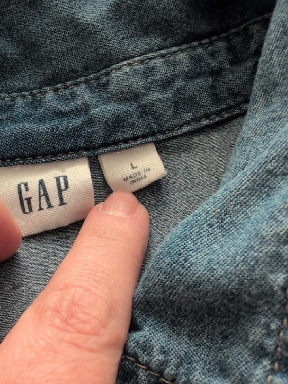 GAP Blue Denim Shirt - Picture 2 of 5